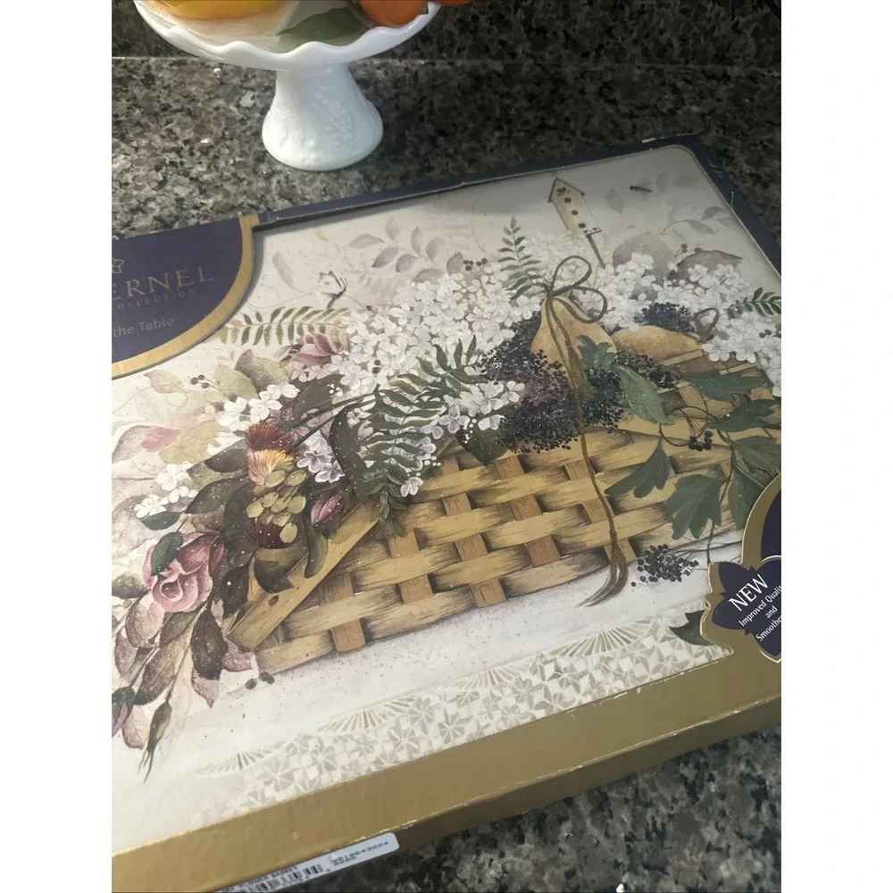 Pimpernel Cork Backed Placemats Set of 4 Floral Basket  Assorted